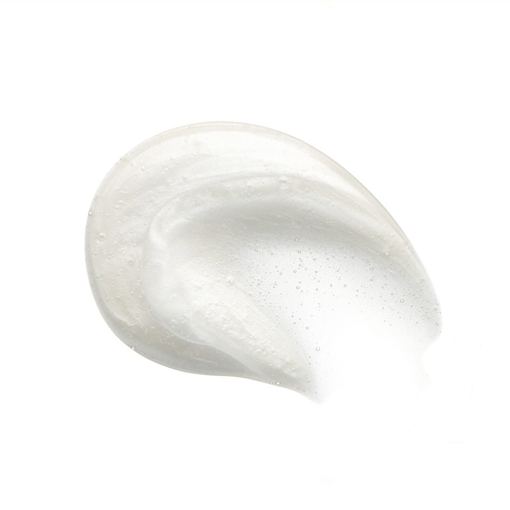 freshwater pearl cream texture on white background