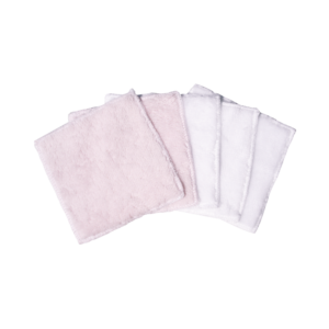 Salviette multiple bianche e rosa